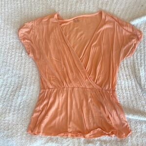 J Crew cross crossed v neck flowy tee